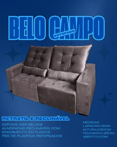 Sofá retrátil e reclinavel sob medida apartir de: