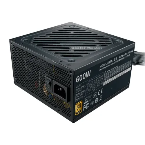 Fonte ATX 600W Real PFC Ativo 80 Plus Gold Cooler Master G600 - WZetta