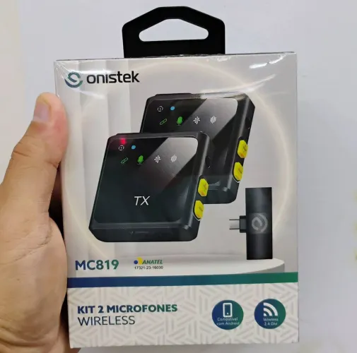 Kit 2 Microfones Sem Fio Onistek MC819
