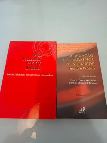 Livros da Editora UERJ: Manual de Elaboração de Projetos + Redação Acadêmica