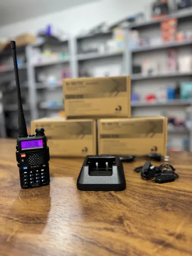 Rádio Comunicador Dual Band Uhf Vhf Uv-5r HT Fm Com Fone 