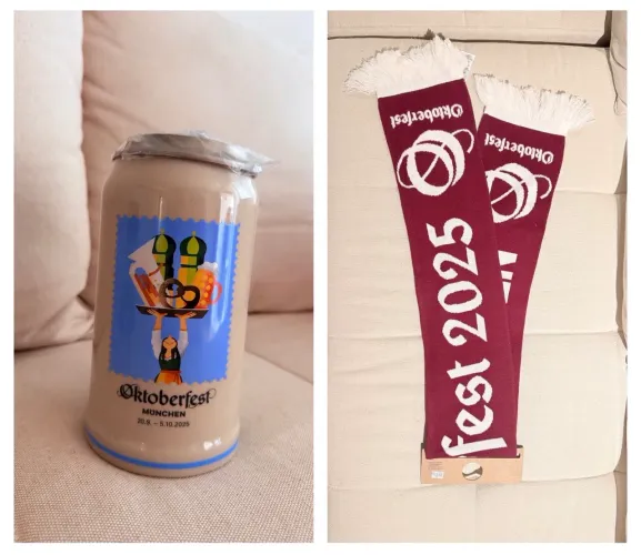 Kit Oktoberfest 2025 - Caneca Oficial München + Cachecol ?Fest 2025? (Colecionador)