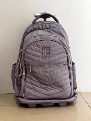 Mochila de rodinhas com rodinhas - lavanda