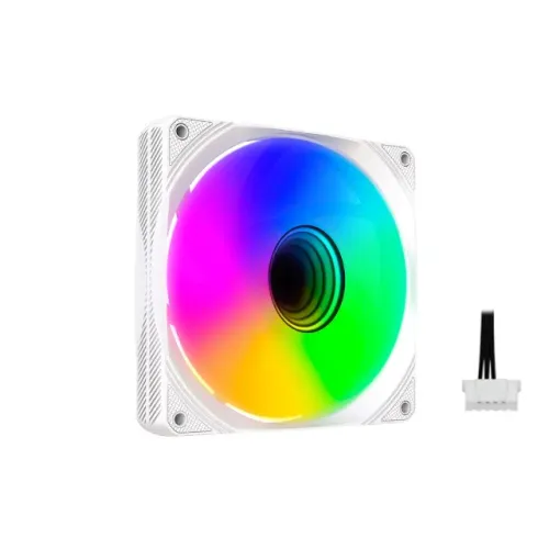 Cooler Fan 120mm C3Tech F9-L320WH White Led Rgb *6 Pinos Controladora* - WZetta