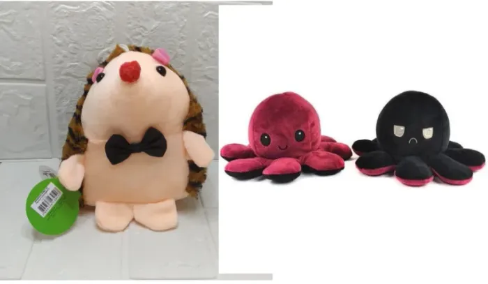 kit Polvo e porco espinho pelucia
