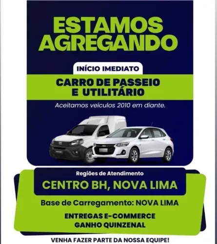 ESTAMOS AGREGANDO PASSEIO E UTILITÁRIO GANHOS QUINZENAL 
