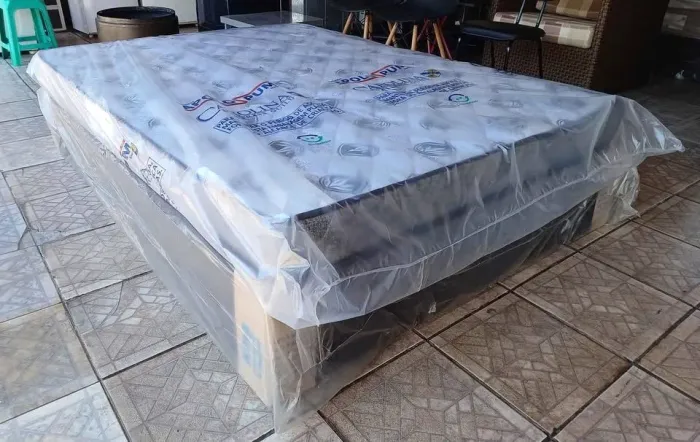 Cama Box Novo + Colchão Casal D33 Apolo Spuma 130kg Novo + Entrega grátis em Sorocaba