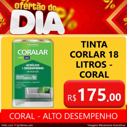 TINTA CORALAR LATA 18 LITROS - CORAL