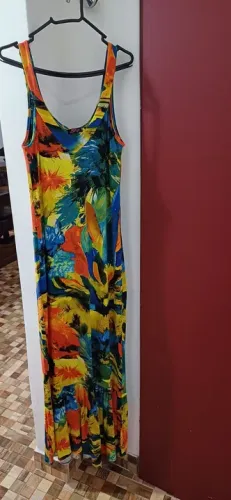 Vestido longo estampado