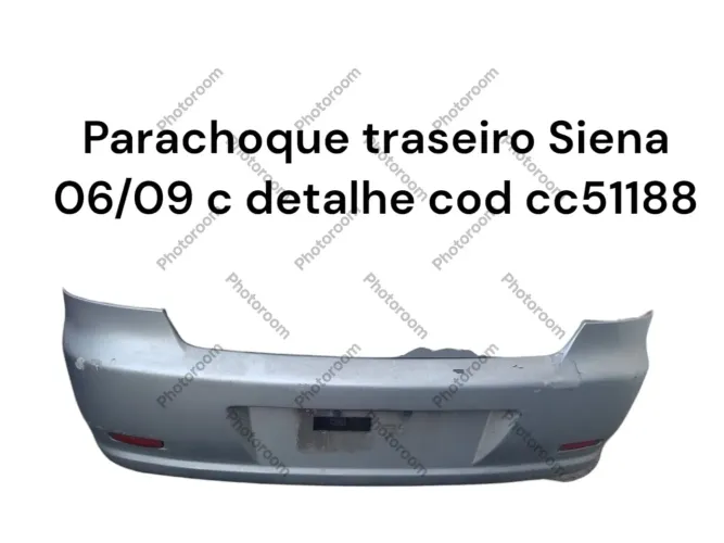 Para-choque traseiro Siena 06/09 com detalhe