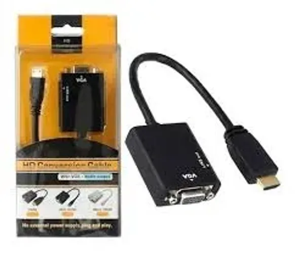 Mini Adaptador Conversor Vga P/ Hdmi Transmite Áudio E Vídeo