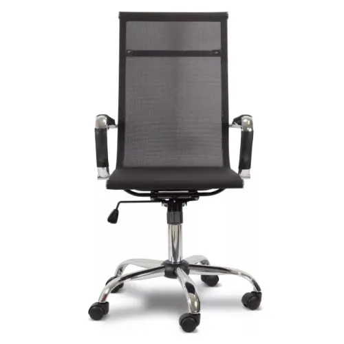 Cadeira Presidente Charles Eames Esteirinha Tela Preta Conforto Sofisticado 32878