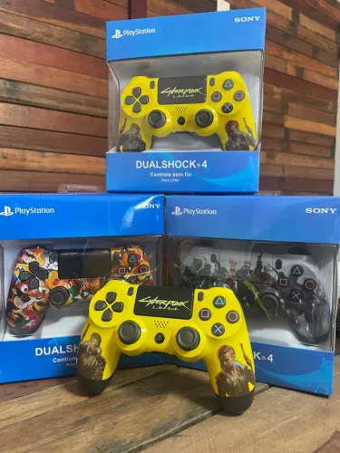 Controle PS4 TV PC Cyberpunk Diversos ENTREGAMOS COM GARANTIA