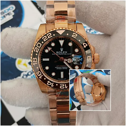 RELÓGIO RLX GMT MASTER II ROSE AUTOMÁTICO 