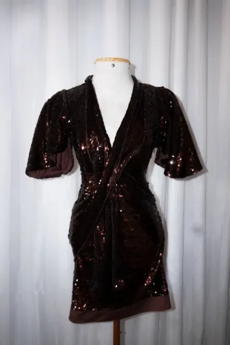 vestido zara paetês- pp (novo, com etiqueta)