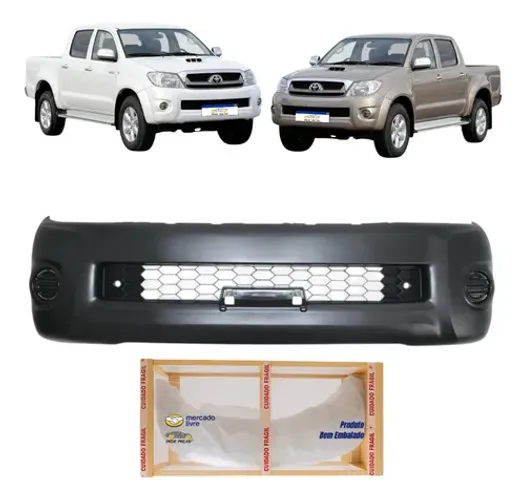Parachoque Dianteiro Toyota Hilux 2009 2010 2011 Preto