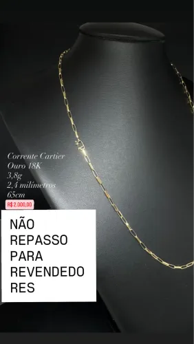 Correte Cartier 2,4mm 65cm 3,8g