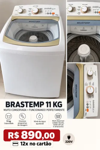 Máquina de lavar Brastemp Active 11kg 220 volts