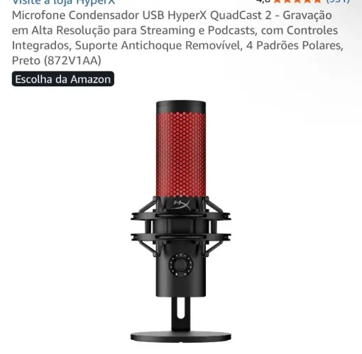 Microfone HiperX quadcast2