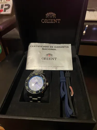 Relógio Orient Automático Diver 200M Original Azul Completo