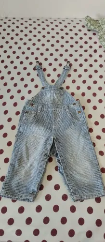 Macacão jeans infantil unissex vintage 