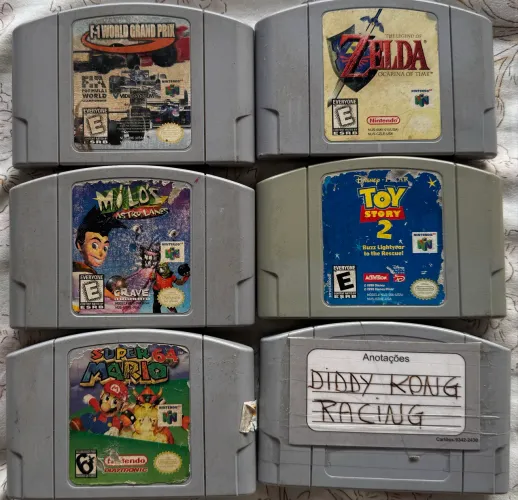 Fitas Originais de Nintendo 64