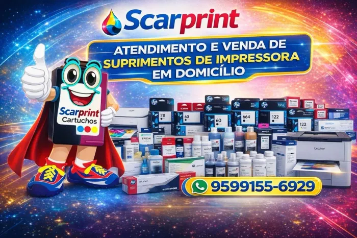 Suprimentos vendas e recargas de impressoras em domicílio