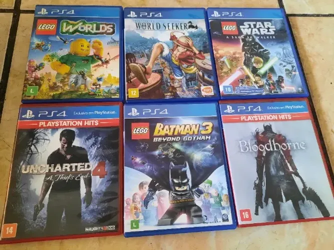 kit 6 jogos ps4 - R$500,00