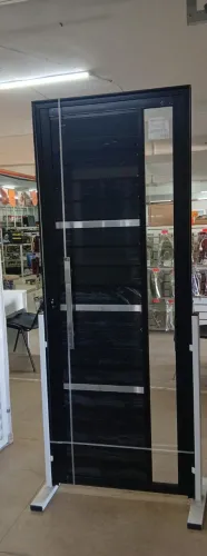 PERFEITA P/ SUA CASA PORTA ALUMINIO LAMBRIL C/ VIDRO LATERAL R$1.299,90
