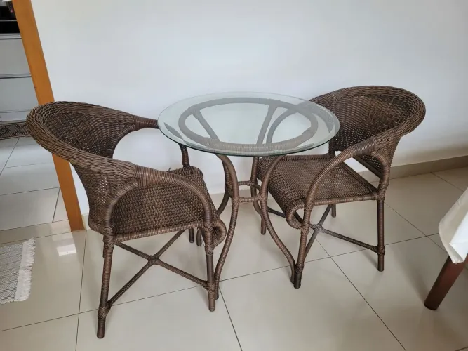 Conjunto de mesa e cadeiras para varada/área externa