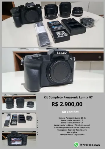 Câmera Fotográfica Panasonic Lumix G7