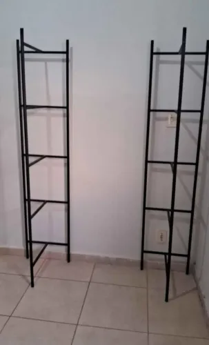 Estante de 5 Prateleiras Serralheria Modular de Ferro Armário 