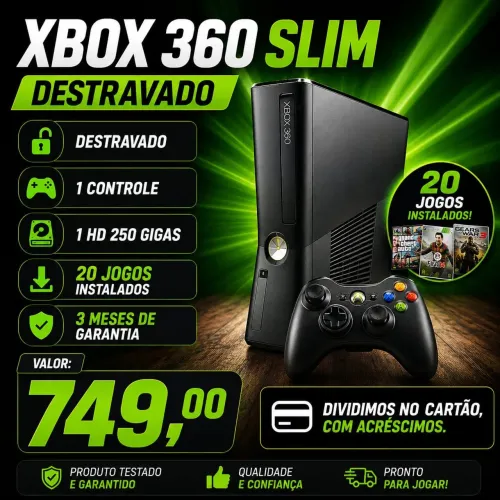 Xbox 360 oferta garantia Dividi cartão