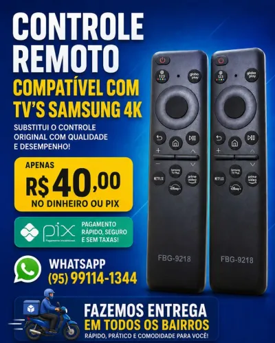 Controle Samsung 4k Smart / Fazemos entrega 