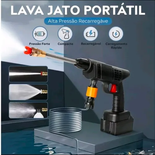 Lava Jato Portátil Recarregável Com 2 Baterias +Maleta