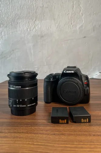 Canon EOS Rebel SL3 (200D Mark II) 4K + Lente 18-55mm + 2 Baterias