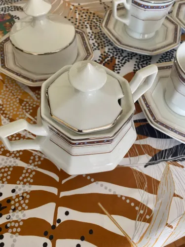 Jogo de chá e café anos 80 Germer porcelana