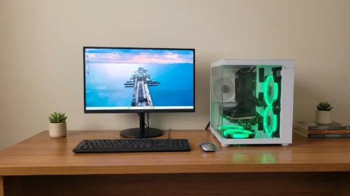 PC Gamer Completo Ryzen 4600G + RX 580 8GB + SSD 500GB + Monitor 22"