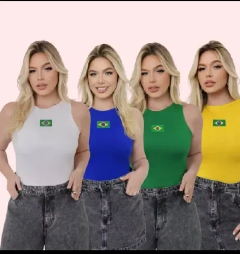 Regatas feminina poliamida Brasil 