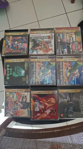 Lote com 14 jogos originais Sega Saturn Japonês 