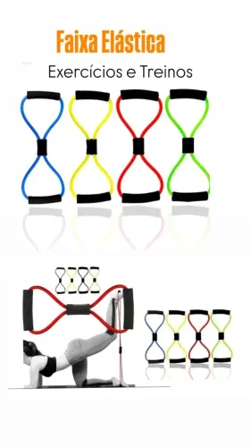 Faixa elástica de resistência para exercícios.