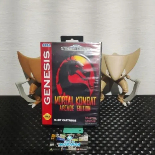 Mortal Kombat 1 Arcade Edition - Custom - Mega Drive - USA - Novo - Caixa de plástico