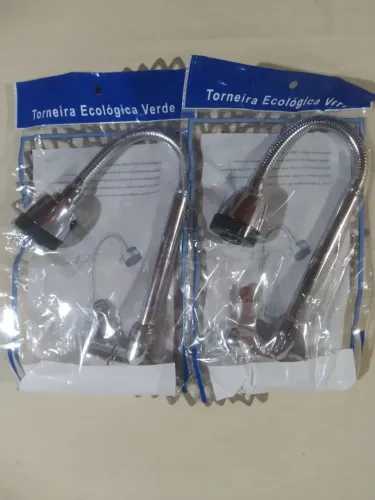 Torneira Flexível Cozinha/Banheiro em ABS - Preta ou Cromada