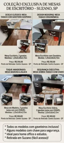 Vai iniciar seu escritório , são 4 mesas por R$ 900,00