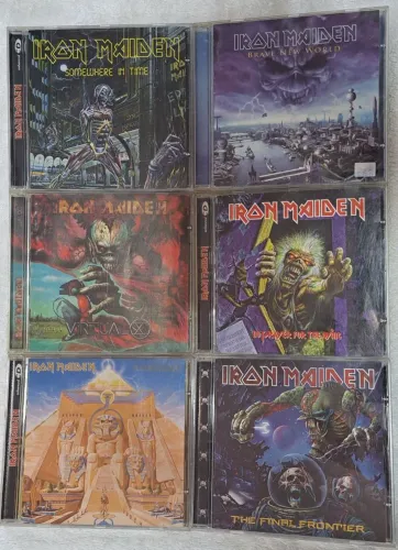 LOTE N°02 CONTENDO 6 CDs ORIGINAIS DO IRON MAIDEN - CLÁSSICOS DO HEAVY METAL - COLEÇÃO