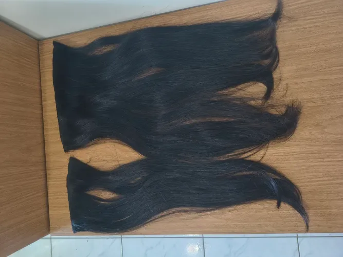 Aplique de cabelo humano 55 cm