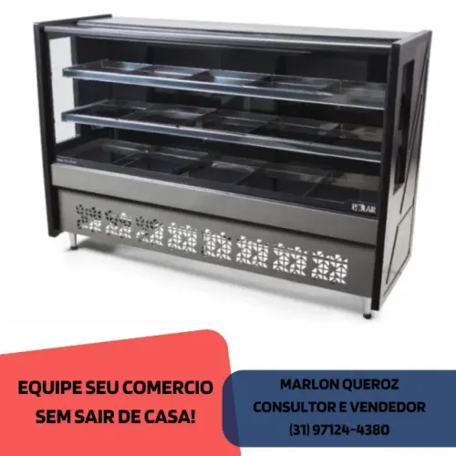 Balcão de Açougue Avícola 1,75M Preto Polar