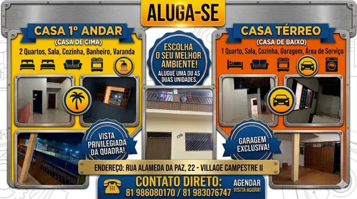 Alugo uma casa