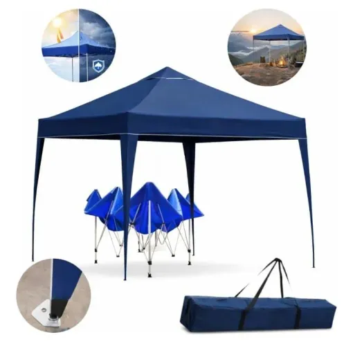 Tenda Gazebo 3x3m azul articulada nova lacrada