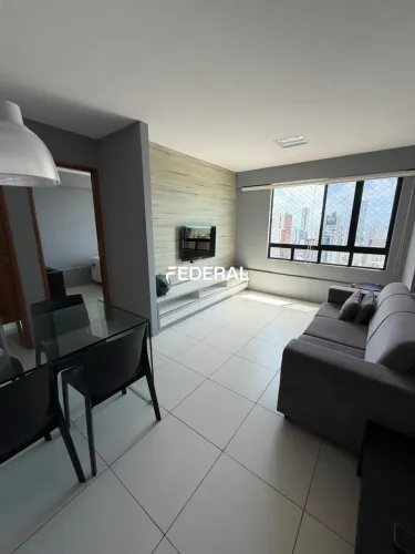 Flat mobiliado para aluguel com 1 quarto em Boa Viagem, Recife-PE.